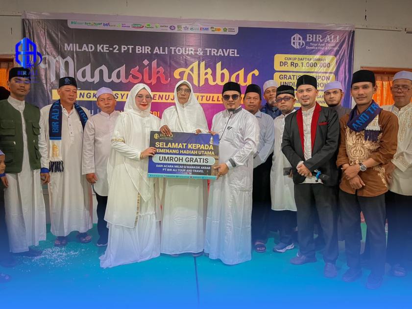 Rezeki Milad Ke-2 PT Bir Ali, Jamaah Asal Bireuen Menangkan Tiket Umrah Gratis